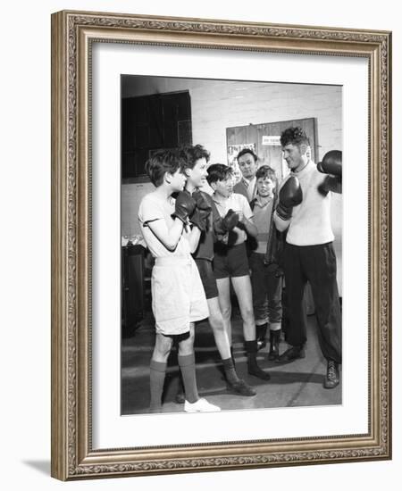 Boxing Training at Horden Colliery Gym, Sunderland, Tyne and Wear, 1964-Michael Walters-Framed Photographic Print