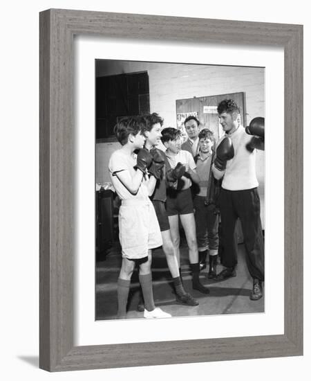 Boxing Training at Horden Colliery Gym, Sunderland, Tyne and Wear, 1964-Michael Walters-Framed Photographic Print