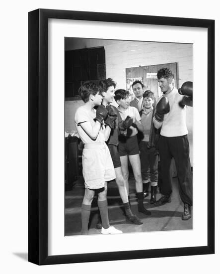 Boxing Training at Horden Colliery Gym, Sunderland, Tyne and Wear, 1964-Michael Walters-Framed Photographic Print