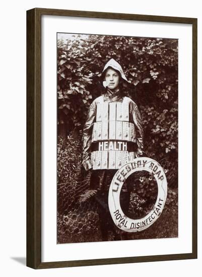 Boy Advertising Lifebuoy Soap-null-Framed Photographic Print