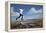 Boy (Aged 17) Jumping across Upland Stream-Mark Hamblin-Framed Premier Image Canvas