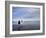 Boy Aged Four and Girl Aged Three on a Black Volcanic Sand Beach in Manawatu, New Zealand-Don Smith-Framed Photographic Print