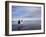 Boy Aged Four and Girl Aged Three on a Black Volcanic Sand Beach in Manawatu, New Zealand-Don Smith-Framed Photographic Print