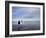 Boy Aged Four and Girl Aged Three on a Black Volcanic Sand Beach in Manawatu, New Zealand-Don Smith-Framed Photographic Print