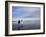Boy Aged Four and Girl Aged Three on a Black Volcanic Sand Beach in Manawatu, New Zealand-Don Smith-Framed Photographic Print