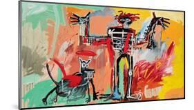 Boy and Dog in a Johnnypump, 1982-Jean-Michel Basquiat-Mounted Giclee Print