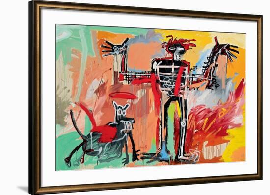 Boy and Dog in a Johnnypump, 1982-Jean-Michel Basquiat-Framed Giclee Print