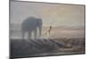 Boy and Elephant-Lincoln Seligman-Mounted Giclee Print