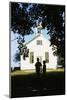 Boy and Girl Waiting Near Schoolhouse-William P. Gottlieb-Mounted Photographic Print