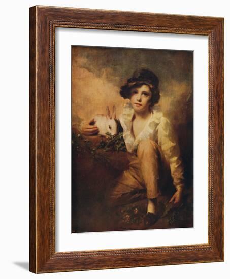 'Boy and Rabbit', 1814, (c1915)-Henry Raeburn-Framed Giclee Print