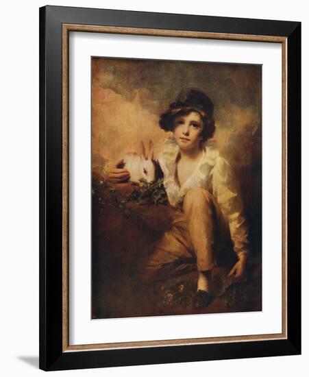 'Boy and Rabbit', 1814, (c1915)-Henry Raeburn-Framed Giclee Print