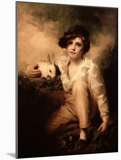 Boy and Rabbit-Sir Henry Raeburn-Mounted Giclee Print