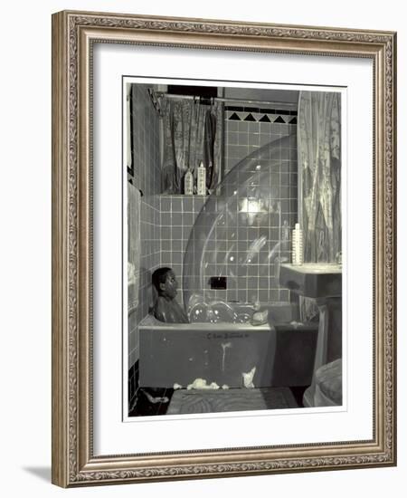 Boy And The Bubble, 1990-Colin Bootman-Framed Giclee Print