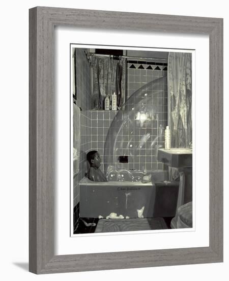 Boy And The Bubble, 1990-Colin Bootman-Framed Giclee Print