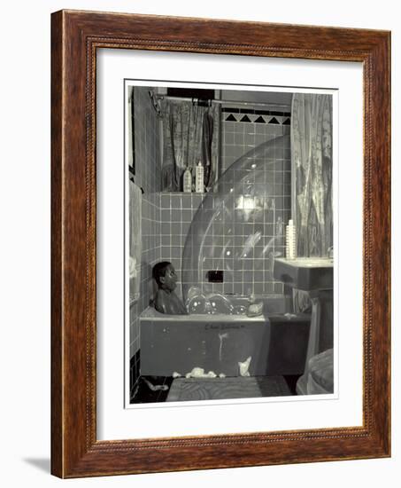 Boy And The Bubble, 1990-Colin Bootman-Framed Giclee Print