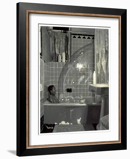 Boy And The Bubble, 1990-Colin Bootman-Framed Giclee Print