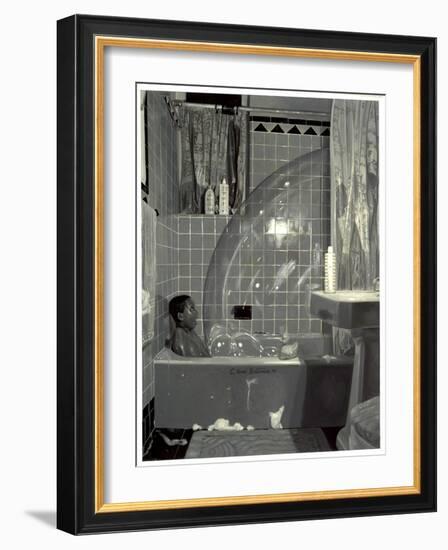 Boy And The Bubble, 1990-Colin Bootman-Framed Giclee Print