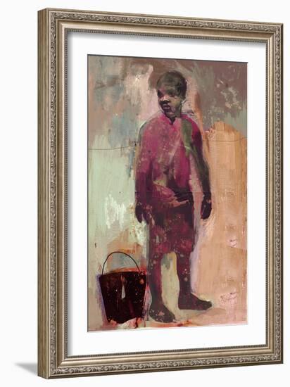 Boy and Water Bucket 2016-David McConochie-Framed Giclee Print