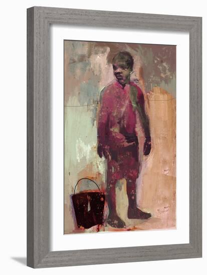 Boy and Water Bucket 2016-David McConochie-Framed Giclee Print