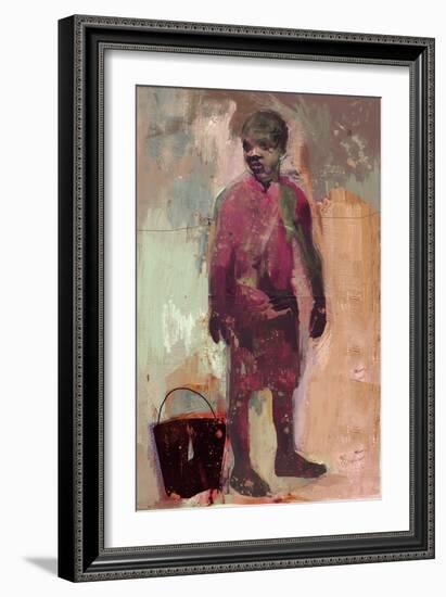 Boy and Water Bucket 2016-David McConochie-Framed Giclee Print