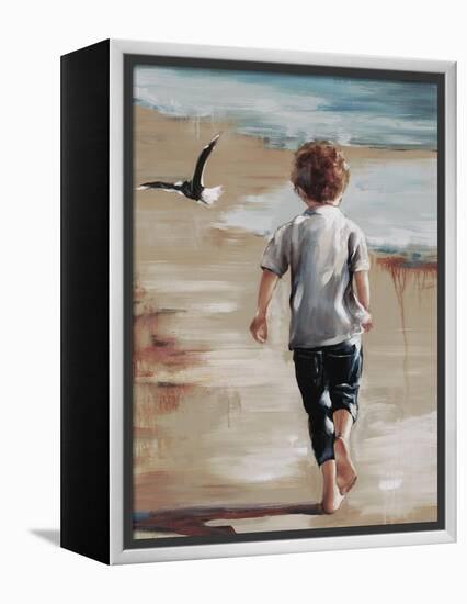 Boy at the Beach II-Sydney Edmunds-Framed Premier Image Canvas