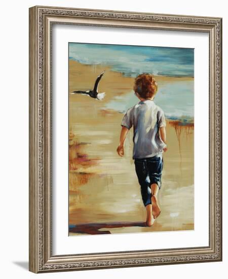 Boy at the Beach-Sydney Edmunds-Framed Giclee Print