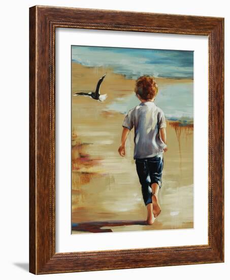 Boy at the Beach-Sydney Edmunds-Framed Giclee Print