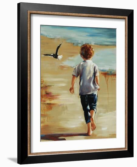 Boy at the Beach-Sydney Edmunds-Framed Giclee Print