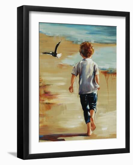 Boy at the Beach-Sydney Edmunds-Framed Giclee Print