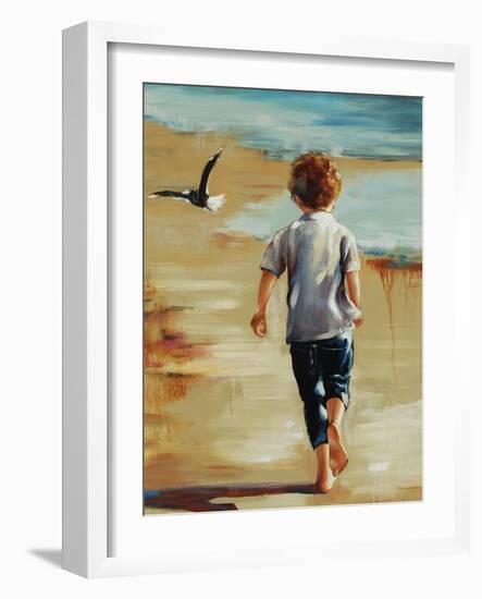 Boy at the Beach-Sydney Edmunds-Framed Giclee Print