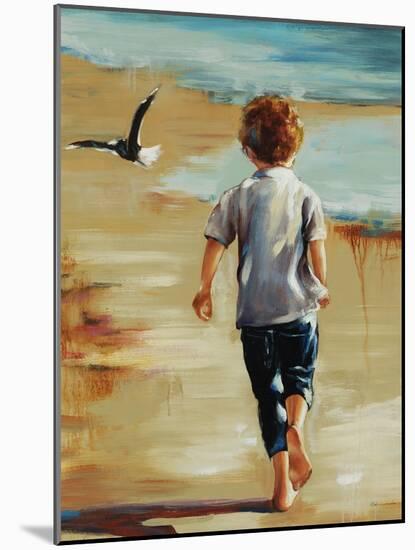 Boy at the Beach-Sydney Edmunds-Mounted Giclee Print