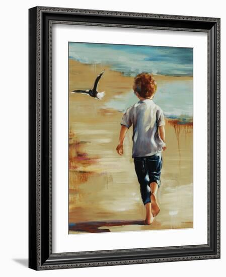 Boy at the Beach-Sydney Edmunds-Framed Giclee Print