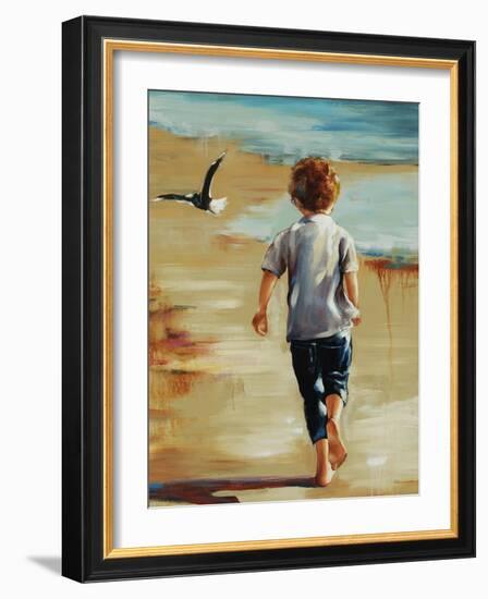 Boy at the Beach-Sydney Edmunds-Framed Giclee Print