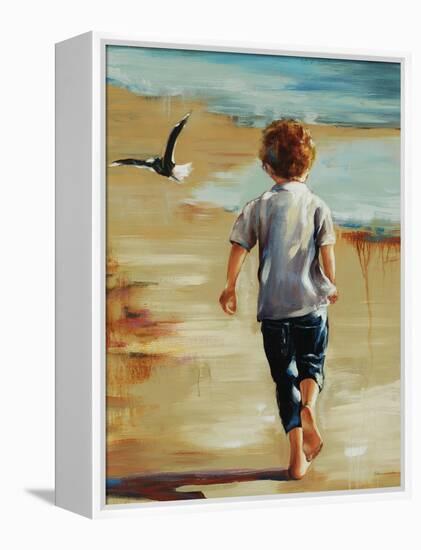 Boy at the Beach-Sydney Edmunds-Framed Premier Image Canvas