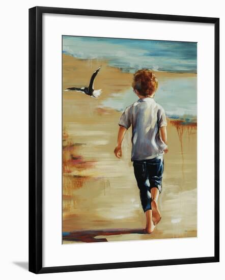 Boy at the Beach-Sydney Edmunds-Framed Giclee Print