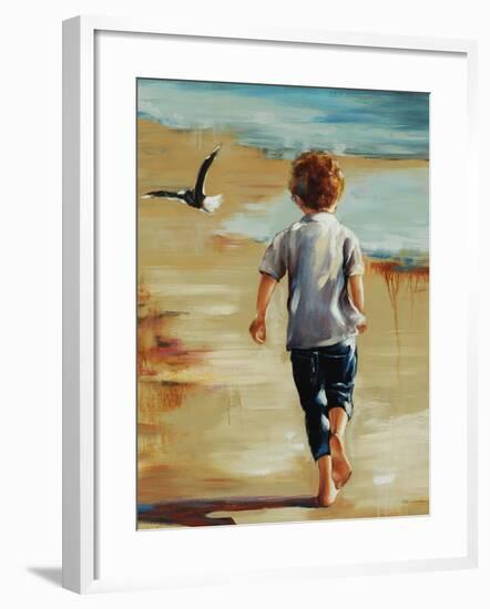 Boy at the Beach-Sydney Edmunds-Framed Giclee Print