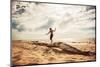 Boy Balancing on a Washed up Tree Trunk on the Beach-soupstock-Mounted Photographic Print