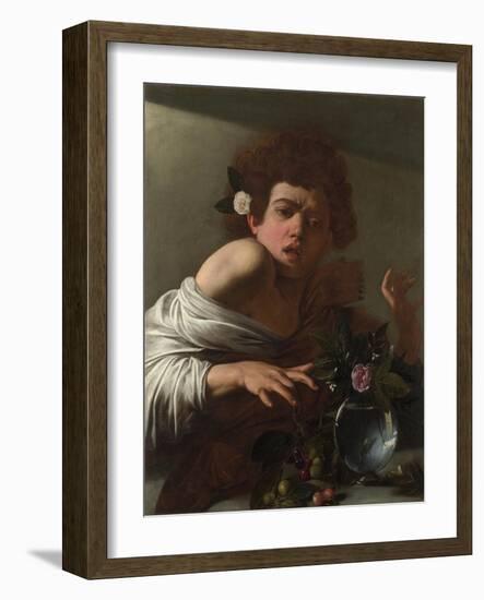 Boy Bitten by a Lizard, Ca 1595-Caravaggio-Framed Giclee Print