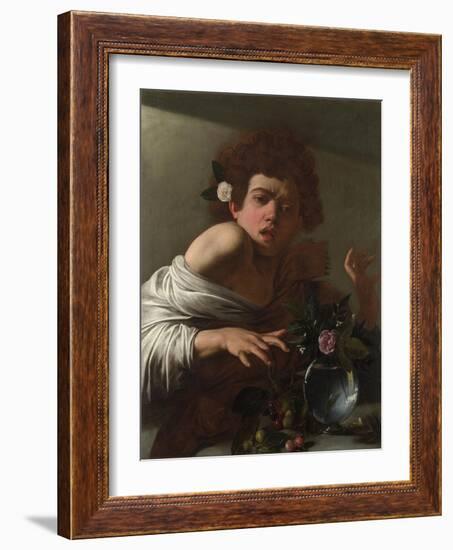 Boy Bitten by a Lizard, Ca 1595-Caravaggio-Framed Giclee Print