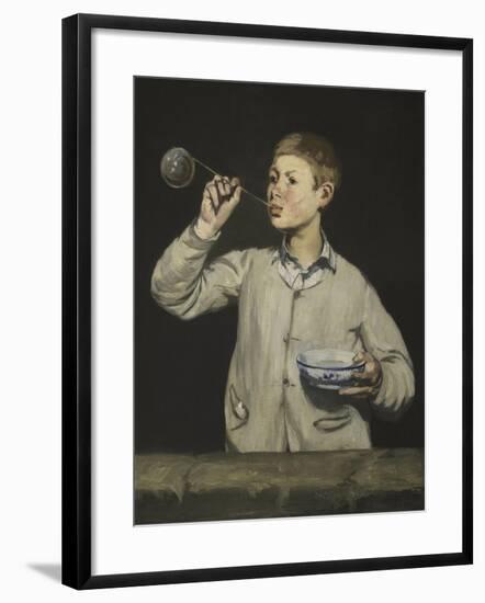 Boy Blowing Bubbles-Edouard Manet-Framed Giclee Print