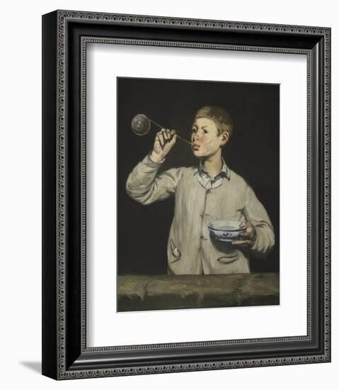 Boy Blowing Smoke Bubbles, 1867-9-Edouard Manet-Framed Art Print