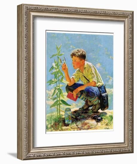 "Boy Botanist,"August 27, 1932-Eugene Iverd-Framed Giclee Print