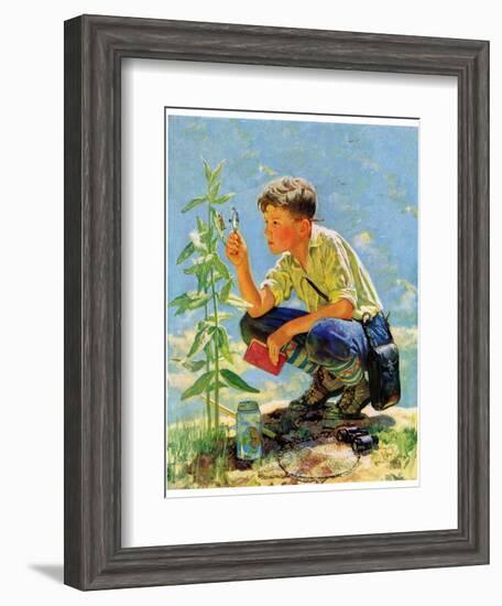 "Boy Botanist,"August 27, 1932-Eugene Iverd-Framed Giclee Print