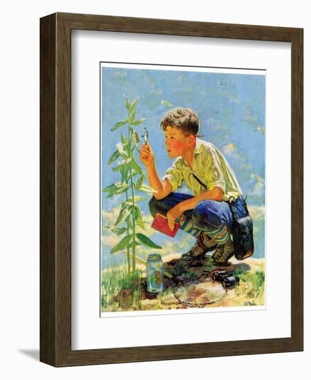 "Boy Botanist,"August 27, 1932-Eugene Iverd-Framed Giclee Print