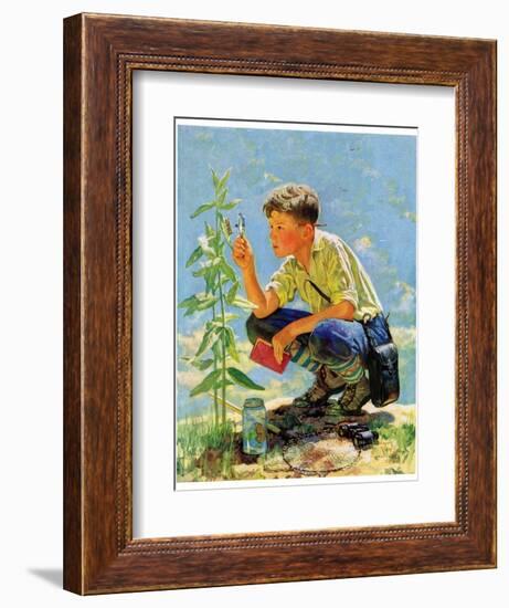 "Boy Botanist,"August 27, 1932-Eugene Iverd-Framed Giclee Print