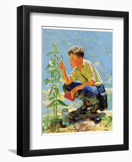 "Boy Botanist,"August 27, 1932-Eugene Iverd-Framed Giclee Print