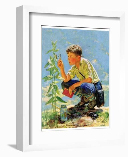 "Boy Botanist,"August 27, 1932-Eugene Iverd-Framed Giclee Print