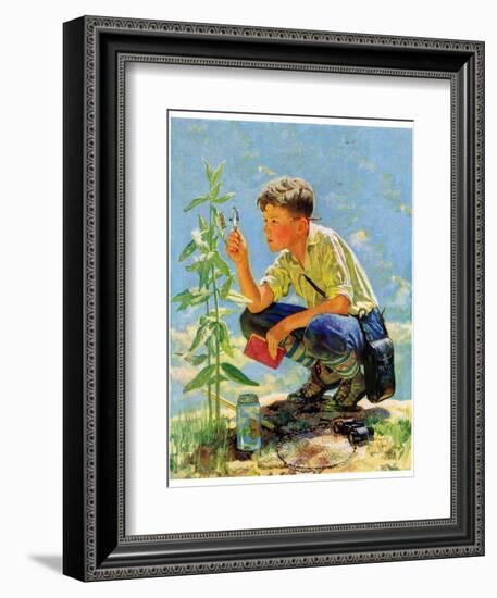 "Boy Botanist,"August 27, 1932-Eugene Iverd-Framed Giclee Print