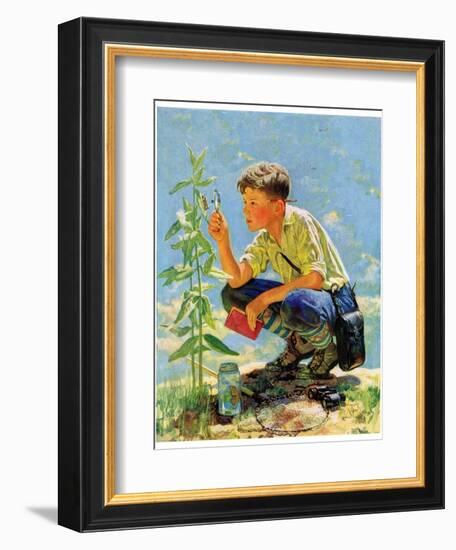 "Boy Botanist,"August 27, 1932-Eugene Iverd-Framed Giclee Print