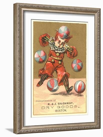 Boy Clown with Balls-null-Framed Art Print